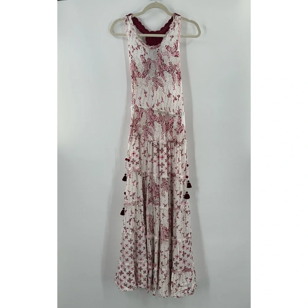 Poupette St Barth Katie Maxi Dress in Pink Parrot Batik Rambo size Small - Picture 3 of 12
